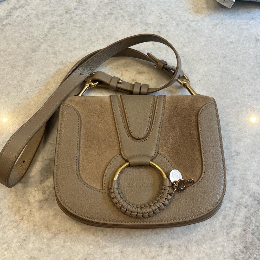 See By Chloe Gray/Tan Crossbody Bag